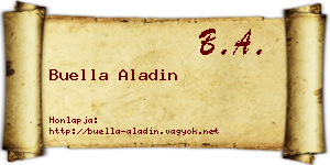 Buella Aladin névjegykártya